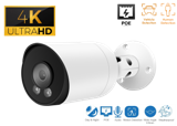 4K 8MP IP Indoor/Outdoor Human/Vehicle Detect Infrared Bullet Security Camera with 2.8mm Fixed Lens